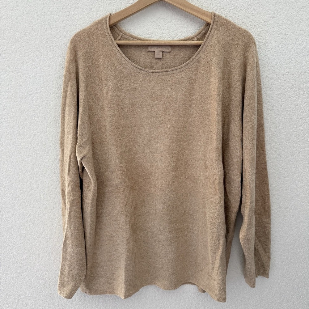 Barefoot Dreams L/S Lounge Sweater Top 2X Beige Cozy